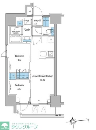 ルフォンプログレ上野マークスの物件間取画像